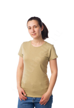 Песочная женская футболка