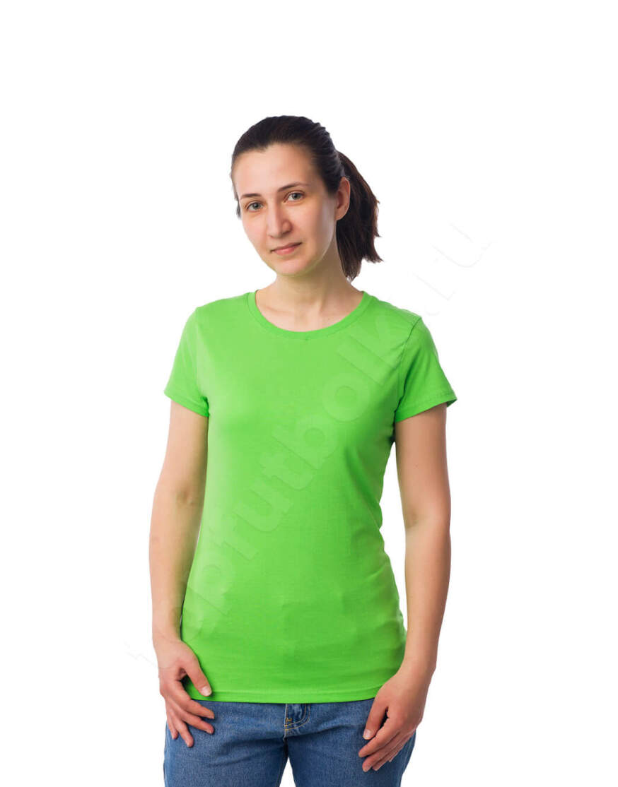 Салатовая женская футболка оптом
