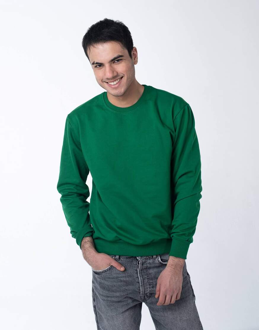 Зелёный свитшот мужской оптом